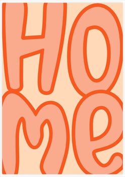 'Home' Typography Print Statement Wall Art, Unframed, 7 of 8