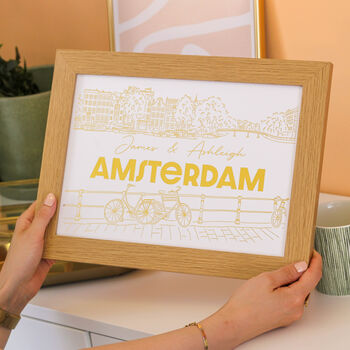 Personalised Amsterdam Foiled Print Wall Art, 5 of 7
