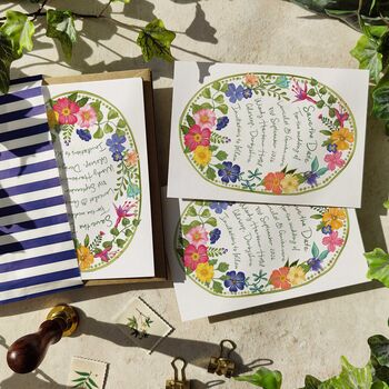 Whimsical Floral Garden Save The Date Card, 5 of 6