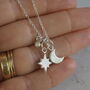 Sterling Silver Star And Moon Birthstone Pendants, thumbnail 7 of 11
