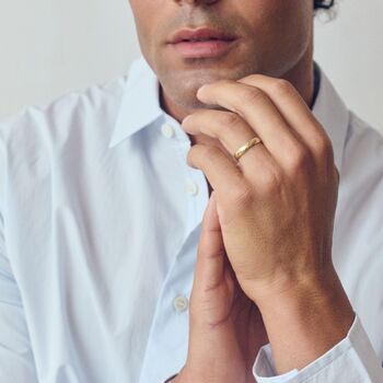 Classic 9ct Yellow Gold D Shape Wedding Band Ring 4mm, 2 of 4