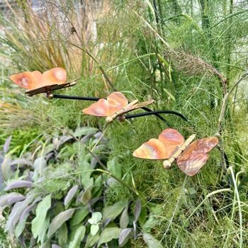 Three Copper Butterflies Garden Stakes, 4 of 9