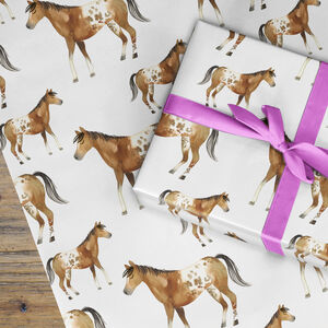 Sheets Of Horse Wrapping Paper Custom Farm Animal Wrapping