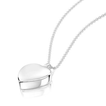 Heart Urn Ashes Necklace – Sterling Silver, 2 of 5