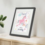 Personalised Unicorn Children’s Nursery Framed Print, thumbnail 8 of 10