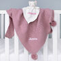 Personalised Kitten Comforter And Cable Blanket Pink, thumbnail 7 of 11