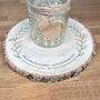 Personalised Floral Frame Wood Slice Table Centrepiece, thumbnail 2 of 4