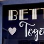 'Better Together' Reverse Glass Gold Leaf Wall Art Sign, thumbnail 7 of 11