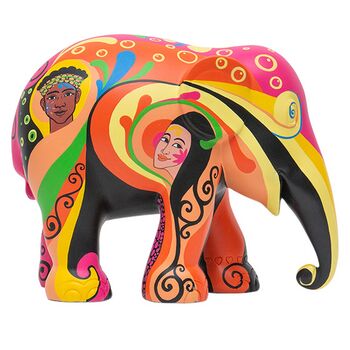 'Psycho' Hand Painted Limited Edition 15cm Elephant, 5 of 12