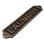 Solid Brass Laundry Plaque With Antique Finish, thumbnail 1 of 11