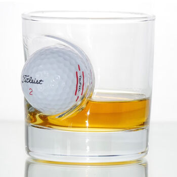 Personalised Golf Ball Whisky Glass, 2 of 8