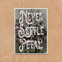 Never Settle Petal Quote Typography Floral Wall Art, thumbnail 2 of 4