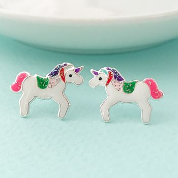 Personalised Multi Coloured Unicorn Earrings, 2 of 5