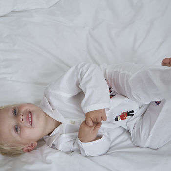 Boy's Personalised London Cotton Pyjamas, 4 of 6