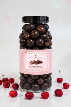 Milk Chocolate Raspberry And Dark Chocolate Cherry, Palm Oil Free, 600g, 2 of 3