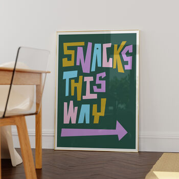 Snacks This Way Art Print, 4 of 5