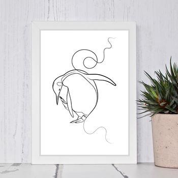 Dancing Penguin Line Drawing Print, 2 of 2