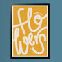 Flowers Typography Poster Print, thumbnail 4 of 7