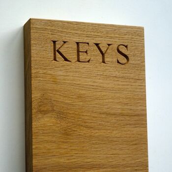 Personalised Oak Magnetic Key Rack, 4 of 5
