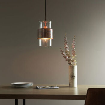 Dhara Copper And Glass Pendant Ceiling Light, 3 of 7