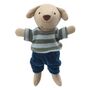 Little Linen Boy Dog In Stripe Jumper, thumbnail 4 of 4