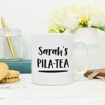 Pilates Mug Personalised Pila Tea Mug, 3 of 4