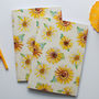Sunflowers A5 Notebook With 40 Blank Pages, thumbnail 1 of 2