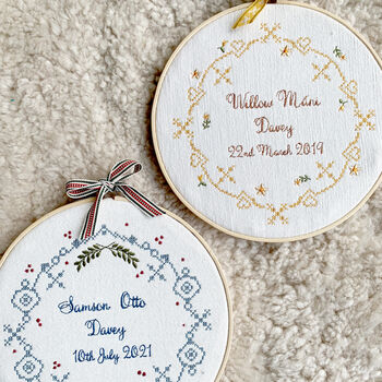 Embroidered Name Hoop Floral, 5 of 7