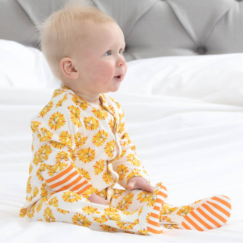 Baby Sleepsuit | Lion | Certified Organic, 1 of 10