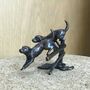 Miniature Bronze Labradors Sculpture 8th Anniversary, thumbnail 7 of 9