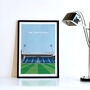 Personalised Football Stadium Art Print Gift Request Any Stadium, thumbnail 1 of 12