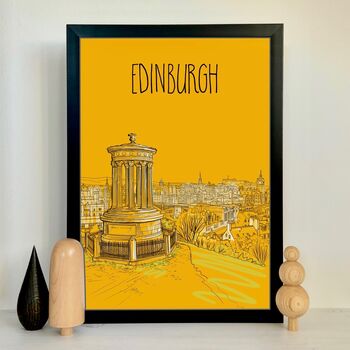 Personalised Edinburgh Skyline Print, 8 of 9