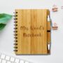 Personalised Eco Bamboo Teacher Name Notebook, thumbnail 2 of 7