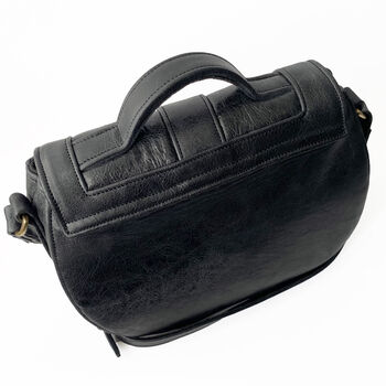Quilted Black Saddle Bag, 4 of 9