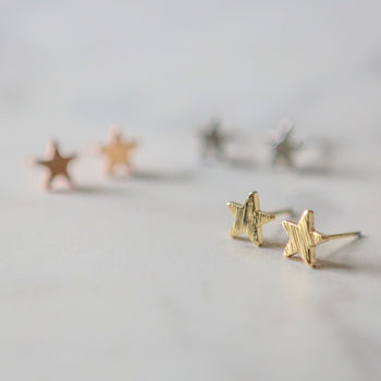 Tiny Star Stud Earrings, 4 of 6