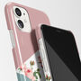 Personalised Pink Flowers Geometric Phone Case, thumbnail 5 of 6
