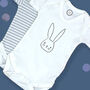 Stripe Print Newborn Baby Clothes Starter Set, thumbnail 2 of 5