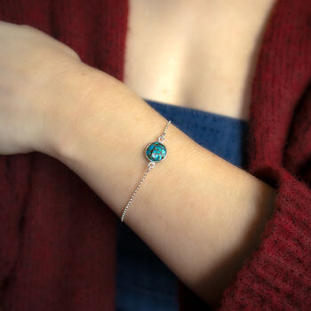 Sterling Silver Turquoise Bracelet, 2 of 7