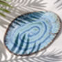 Turquoise Large Oval Serving Plate, thumbnail 2 of 4