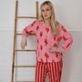 Pink And Red Lobster Cotton Pyjamas, thumbnail 1 of 6