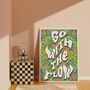 Go With The Flow Psychedelic Poster Print, thumbnail 1 of 3