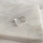 Cz Valentines Moon Earrings , I Love You, thumbnail 3 of 5