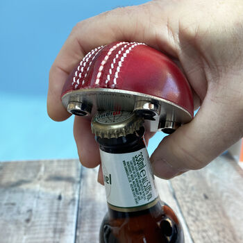Flipper Genuine Cricket Ball Bottle Opener, 5 of 6