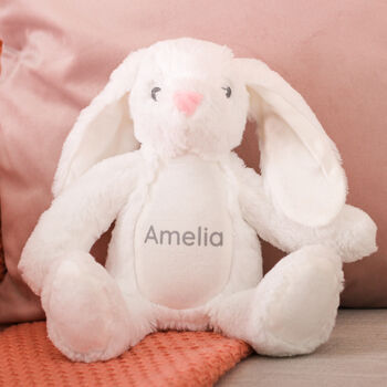 Personalised Rabbit Teddy Bear Soft Toy For Children, 5 of 10