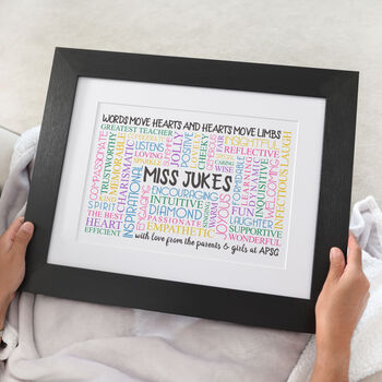 Personalised Thank You Teacher Word Art, 3 of 10