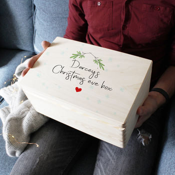 Personalised Christmas Eve Wooden Keepsake Box, 3 of 10