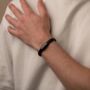 Personalised All Black Leather Bracelet, thumbnail 2 of 10