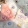 Personalised Crotchet Flower Winter Bobble Hat, thumbnail 3 of 6