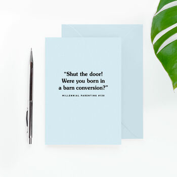 Were You Born In A Barn Conversion Funny Card By Paper Plane ...