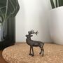 Miniature Bronze Stag Sculpture 8th Anniversary Gift, thumbnail 10 of 12